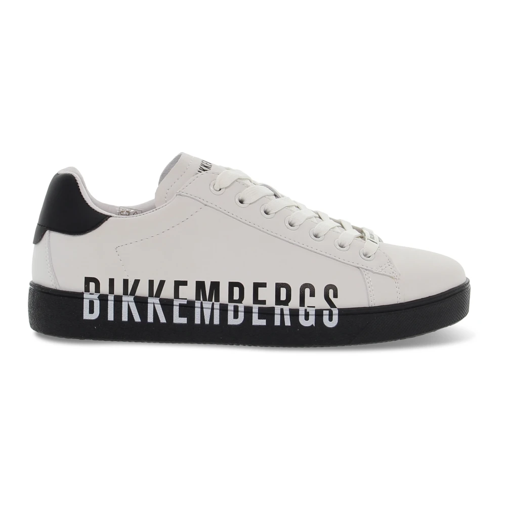 Bikkembergs Witte en Zwarte Sneakers van Microvezel White Heren