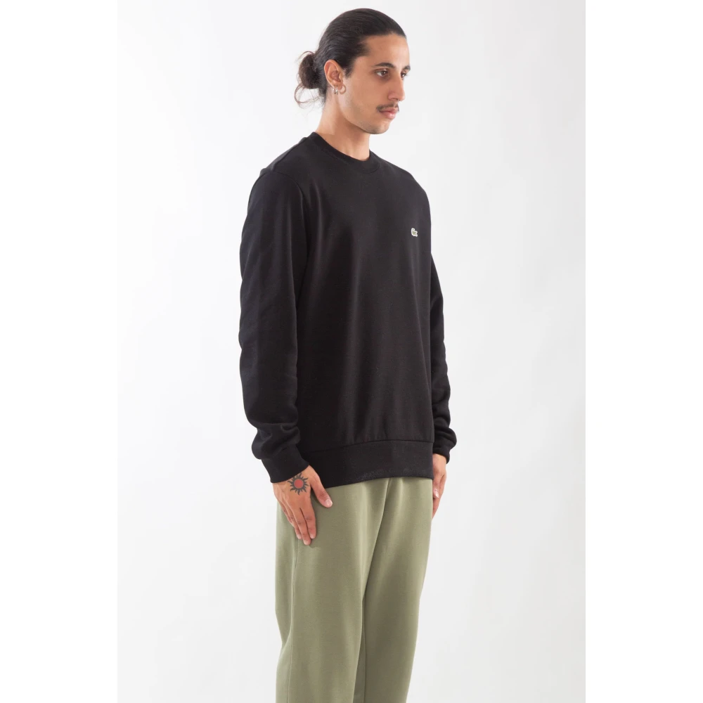 Lacoste Fleece Croc Sweatshirt in Klassieke Stijl Black Heren