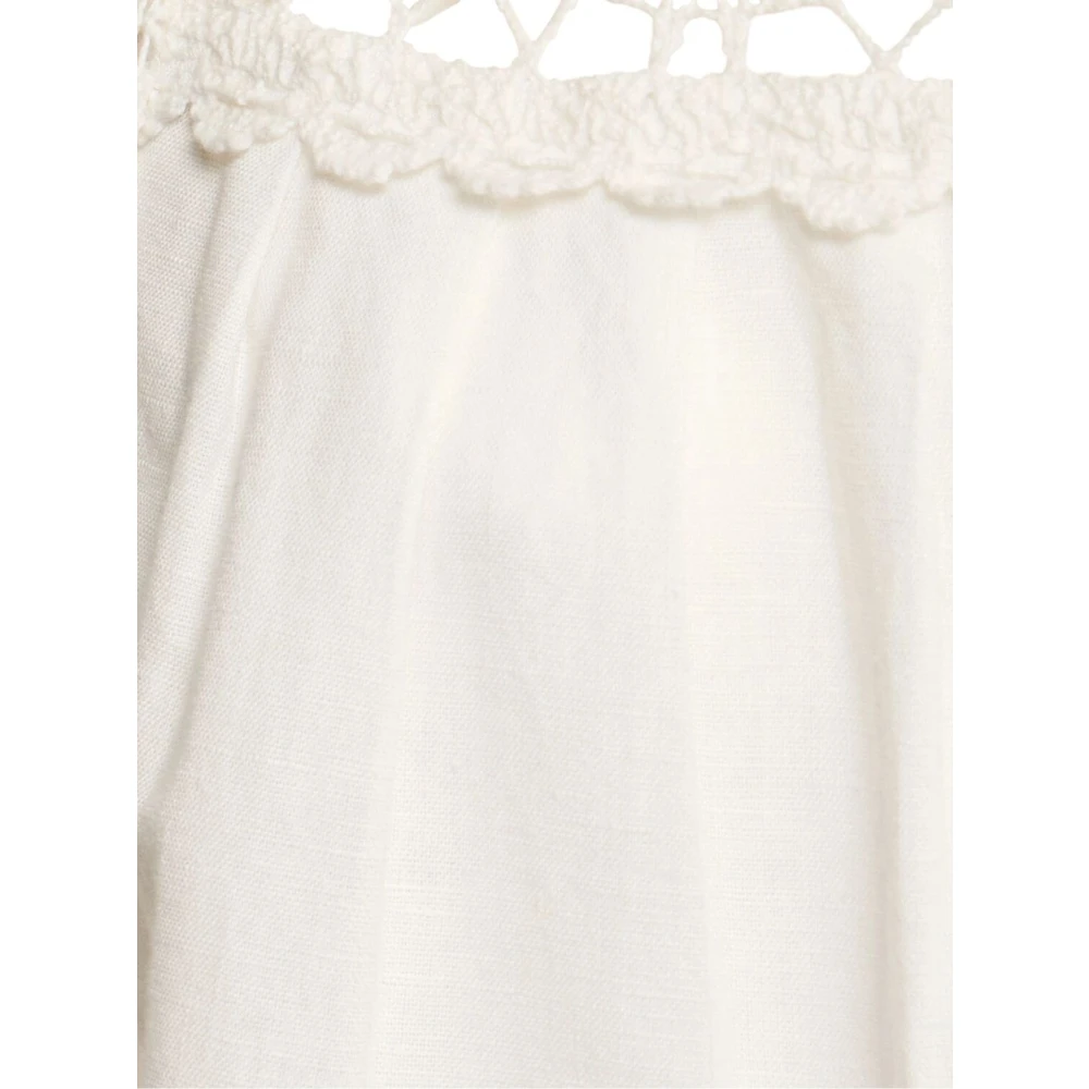 Isabel Marant Étoile Witte Valmira Linnen-Katoenen Top White Dames
