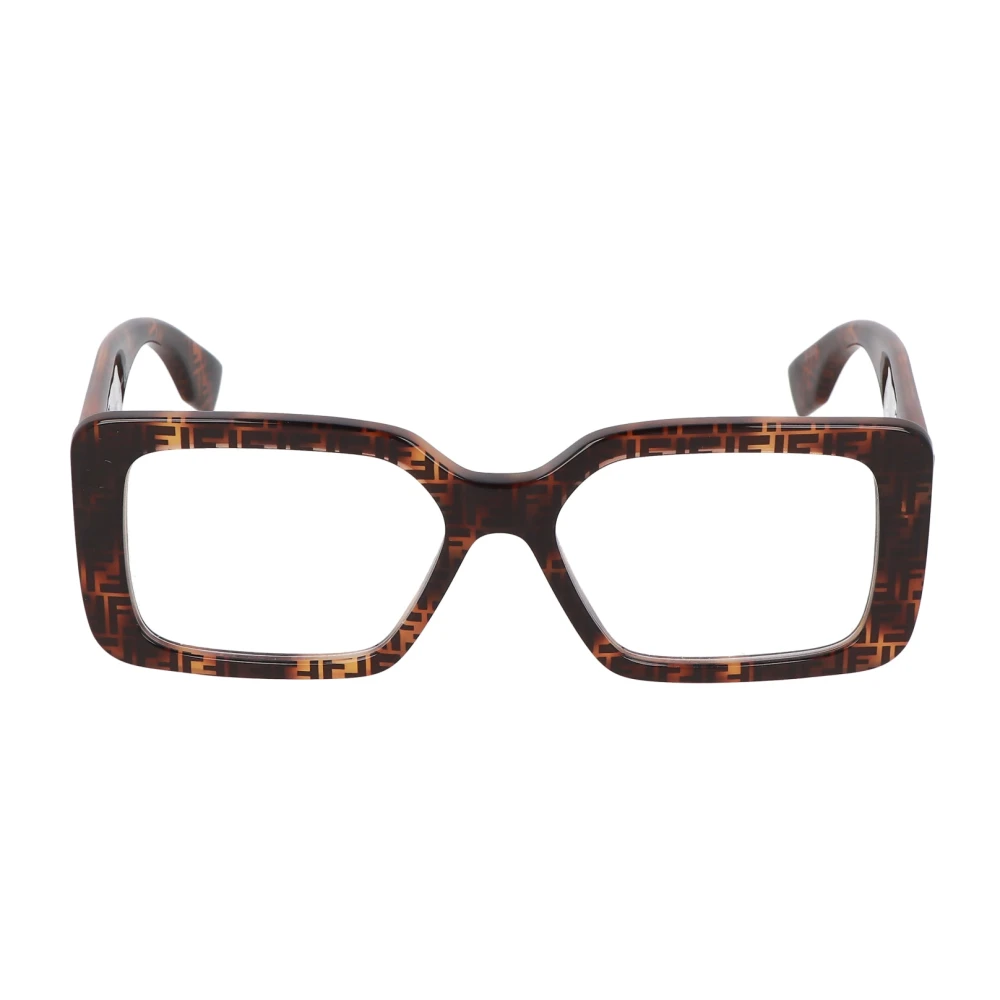 Fendi Vierkante Acetaat Bril Fe50072I Brown Unisex