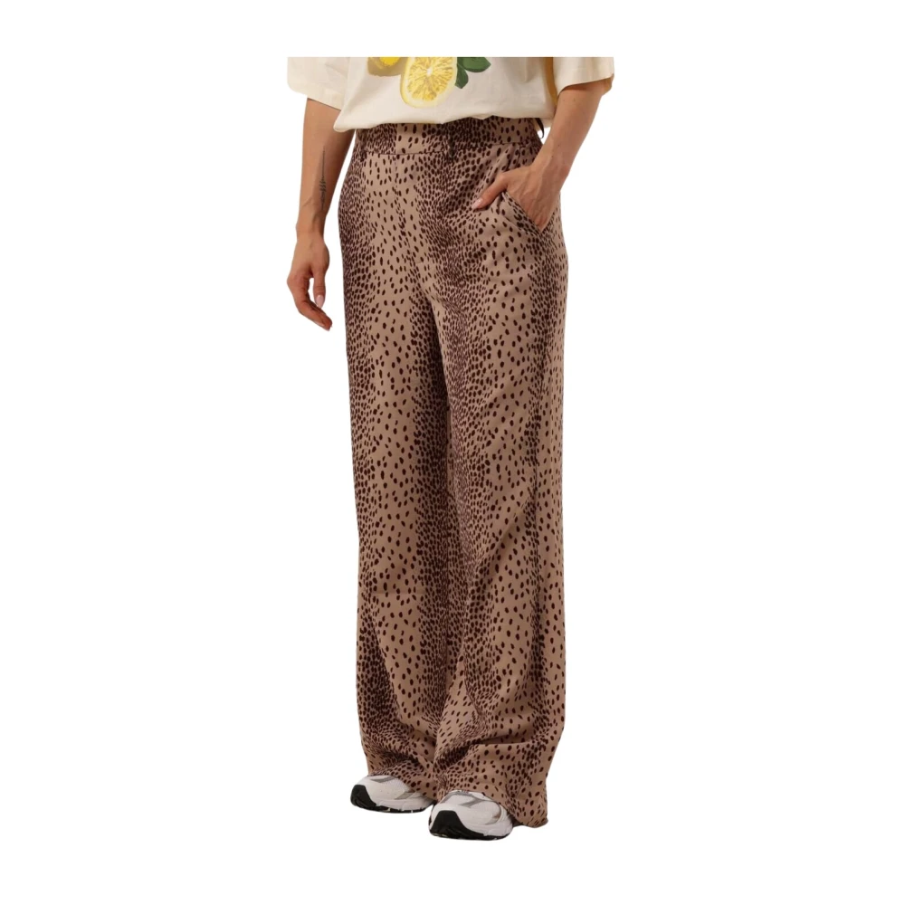 Refined Department Luipaardprint Broek Puck Brown Dames