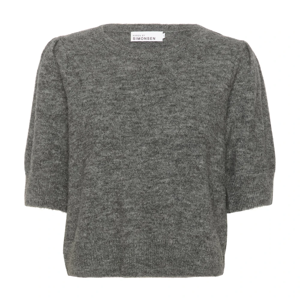 Karen by Simonsen Effen Trui Opal Grijs Melange Gray Dames