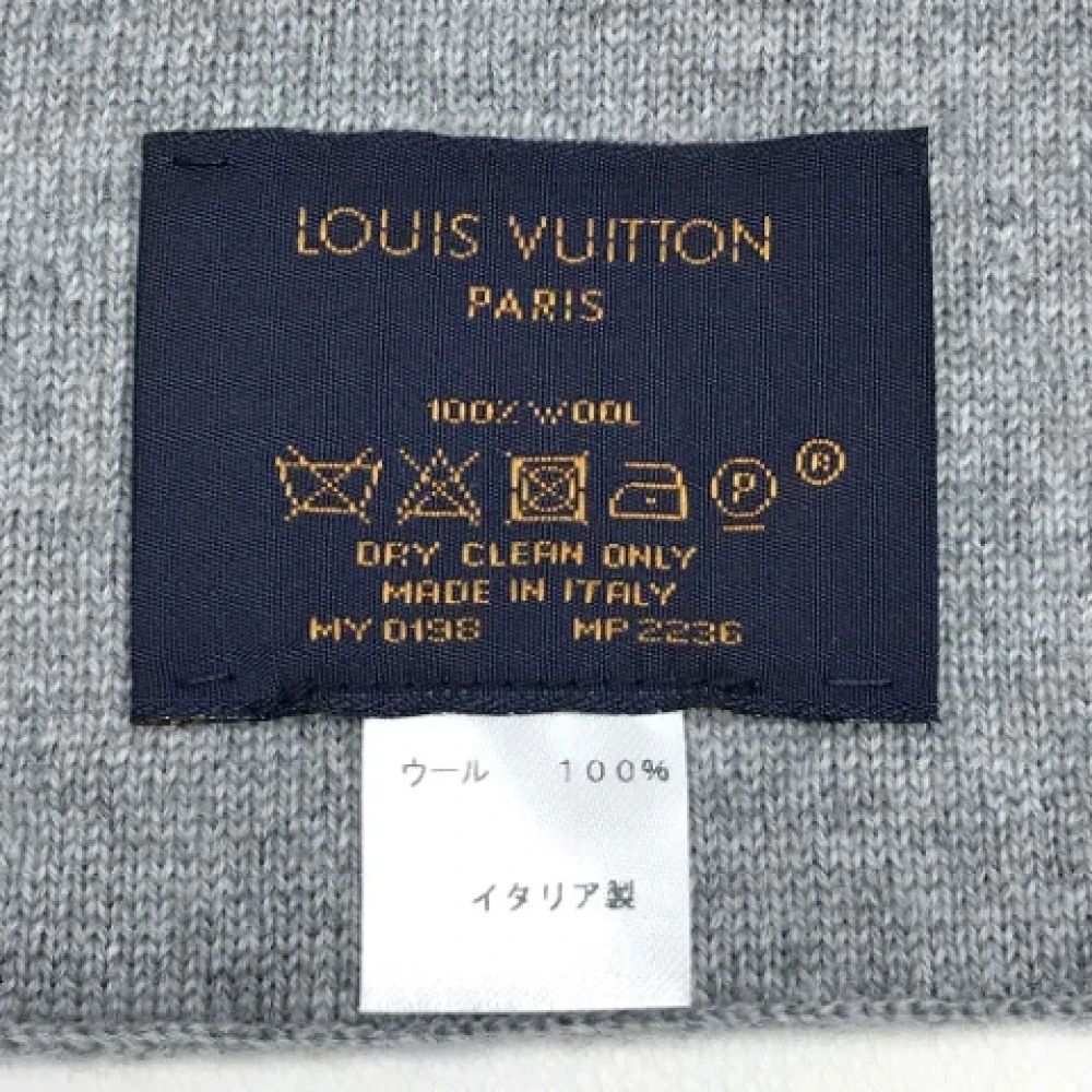 Louis Vuitton Vintage Pre-owned Wool scarves Blue Dames