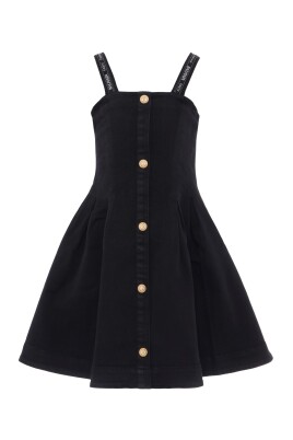 black-denim-elegant-dress-with-gold-buttons
