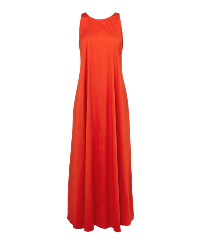 robe-orange-a-line-en-coton