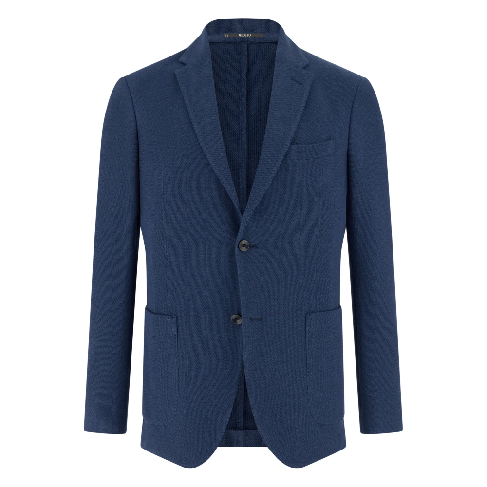 Boggi Milano Mannelijk Blue,Beige Bari B Jersey Micro Textured Jacket,Bari Micro Textured Jacket