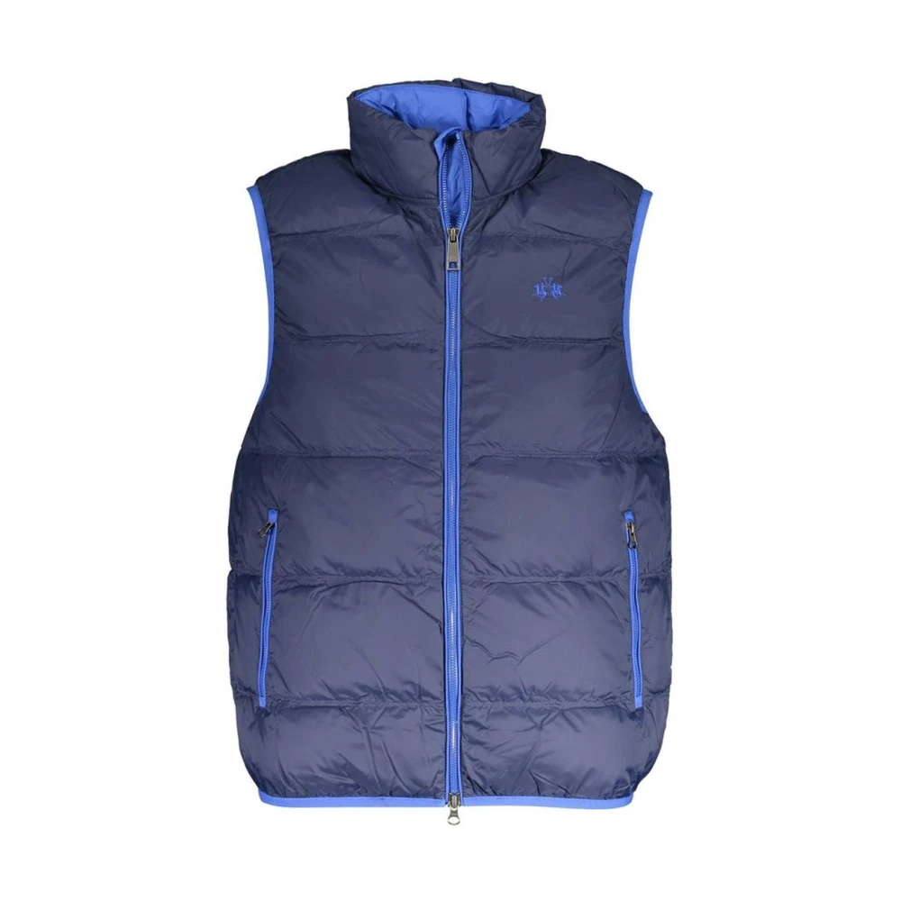 La Martina Men's Blue Waistcoats, Xl, Reversible Padded Vest Model