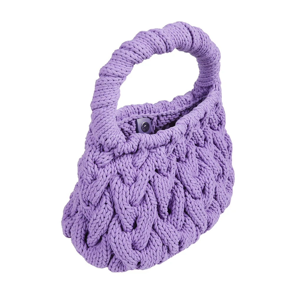 JW Anderson Stijlvolle Cable Knit Tas Purple Dames