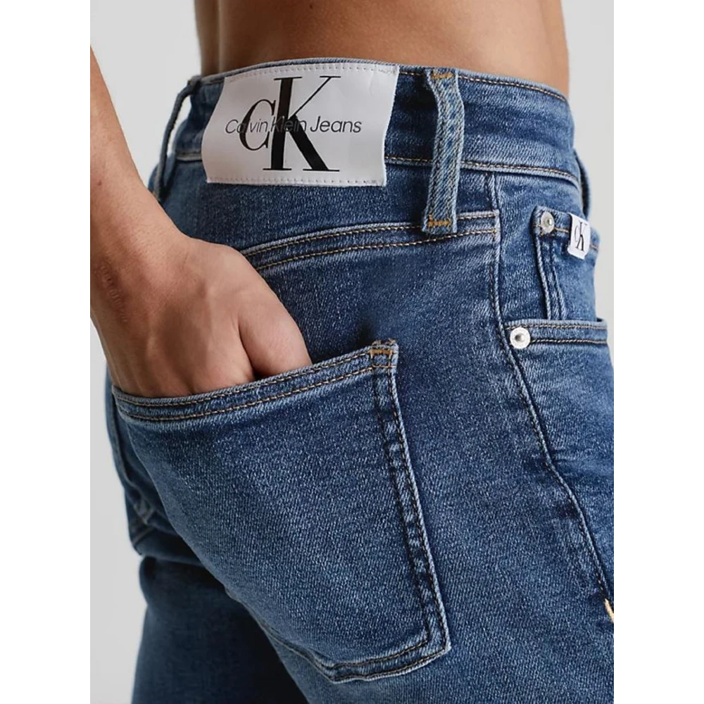 Calvin Klein Slim Fit Blauwe Denim Broek Blue Heren