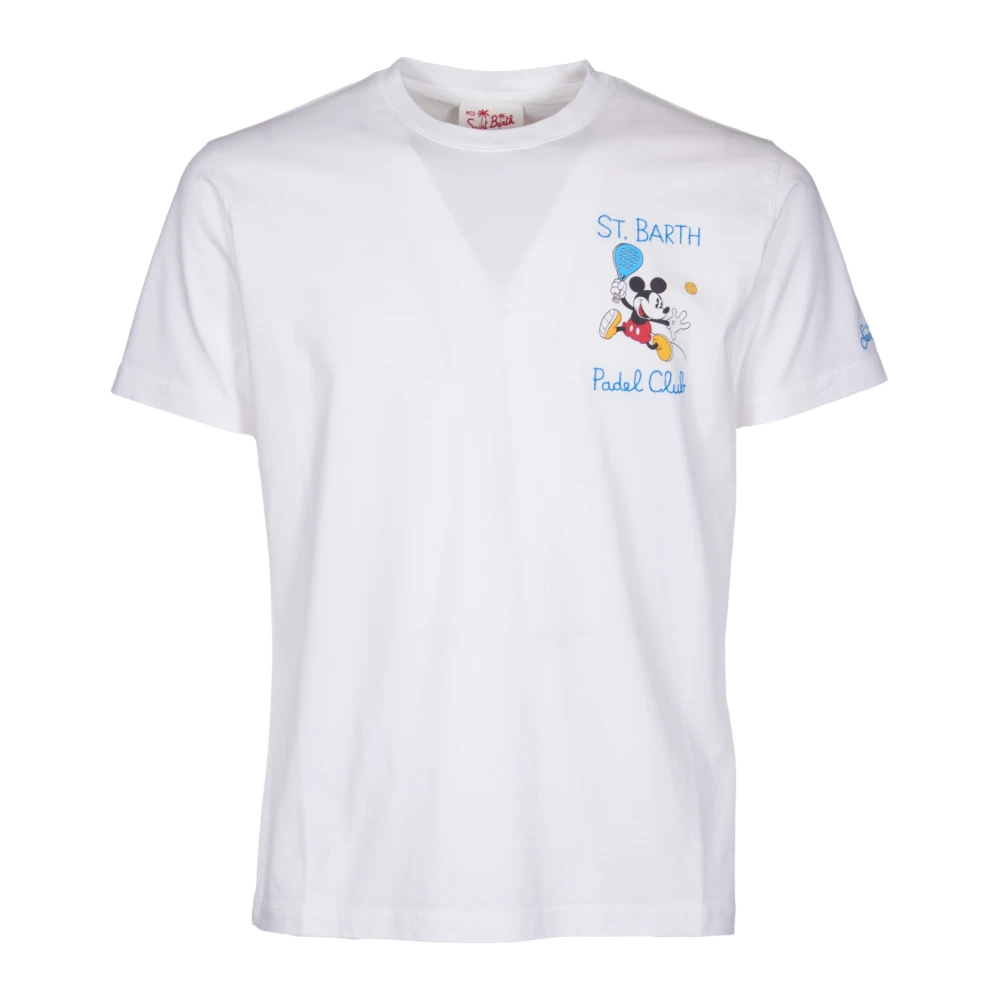 MC2 Saint Barth Disney Katoenen T-shirt met Padel Club White Heren