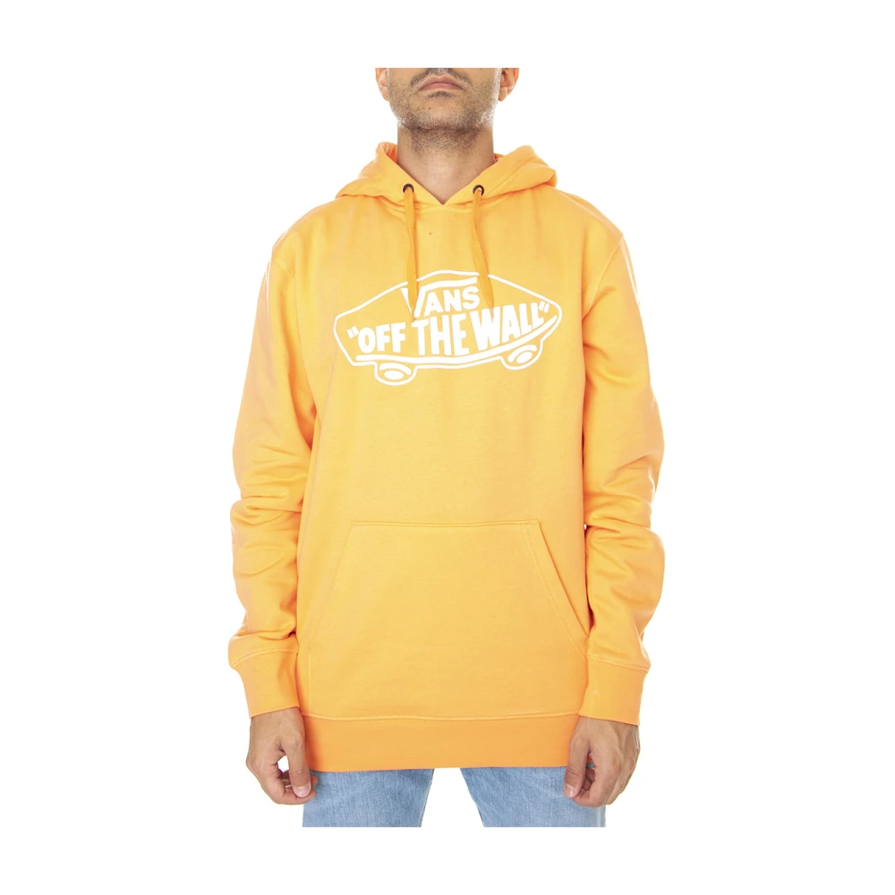 Vans Oranje Hoodie Regular Fit Trekkoord Capuchon Voorzak Effen Kleur 100% Katoen Orange Heren