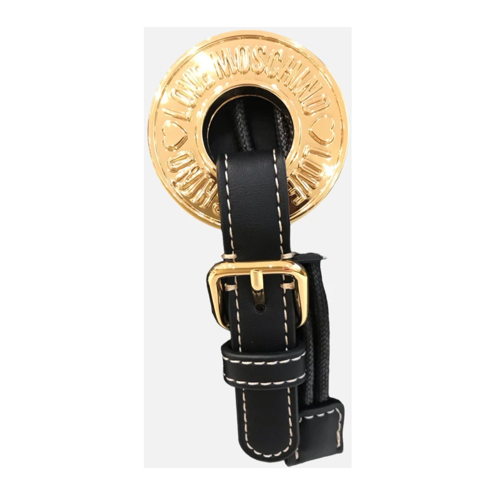 Love Moschino Zwarte ruime rugzak met verstelbare bandjes Black Dames