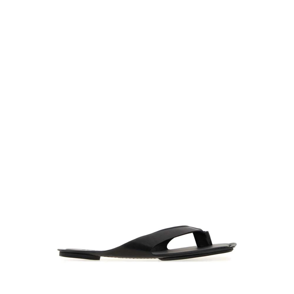 Mm6 Maison Margiela Women's Black Flip Flops, 6 Uk, Anatomic Thong Slippers