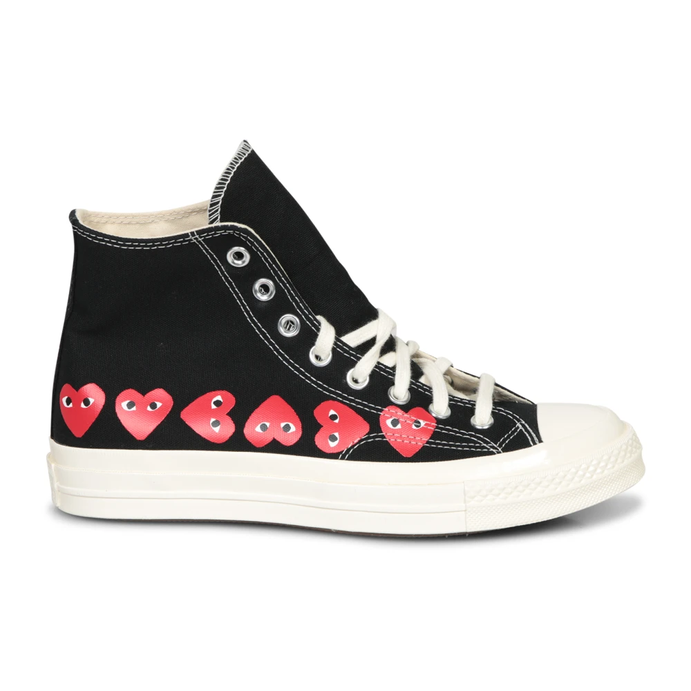Comme des Garçons Play Multi-Heart Chuck 70 High-Top Sneakers Heren Schoenen Zwart