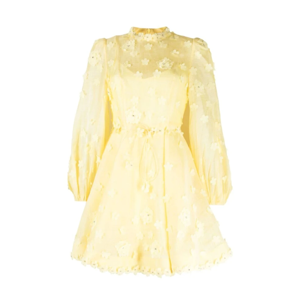Zimmermann Citroengele Bloemenjurk Yellow Dames