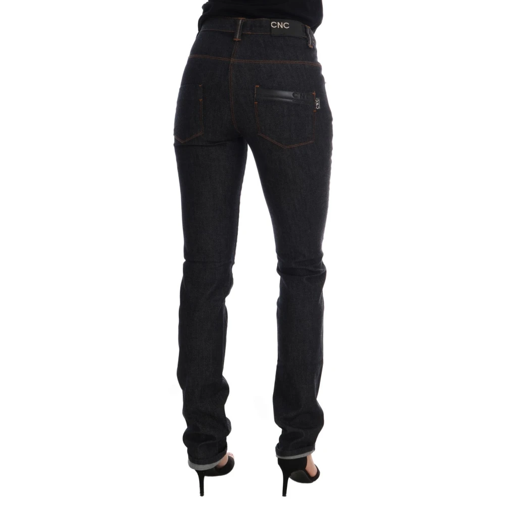 Costume National Donkerblauwe Super Slim Jeans Blue Dames