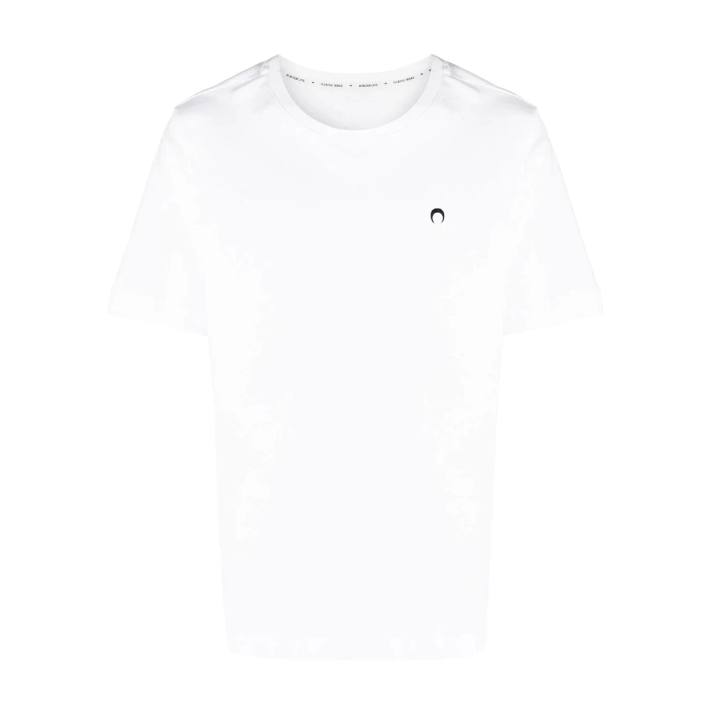 Marine Serre Wit Organisch Katoenen T-shirt Klassiek Ontwerp White Heren