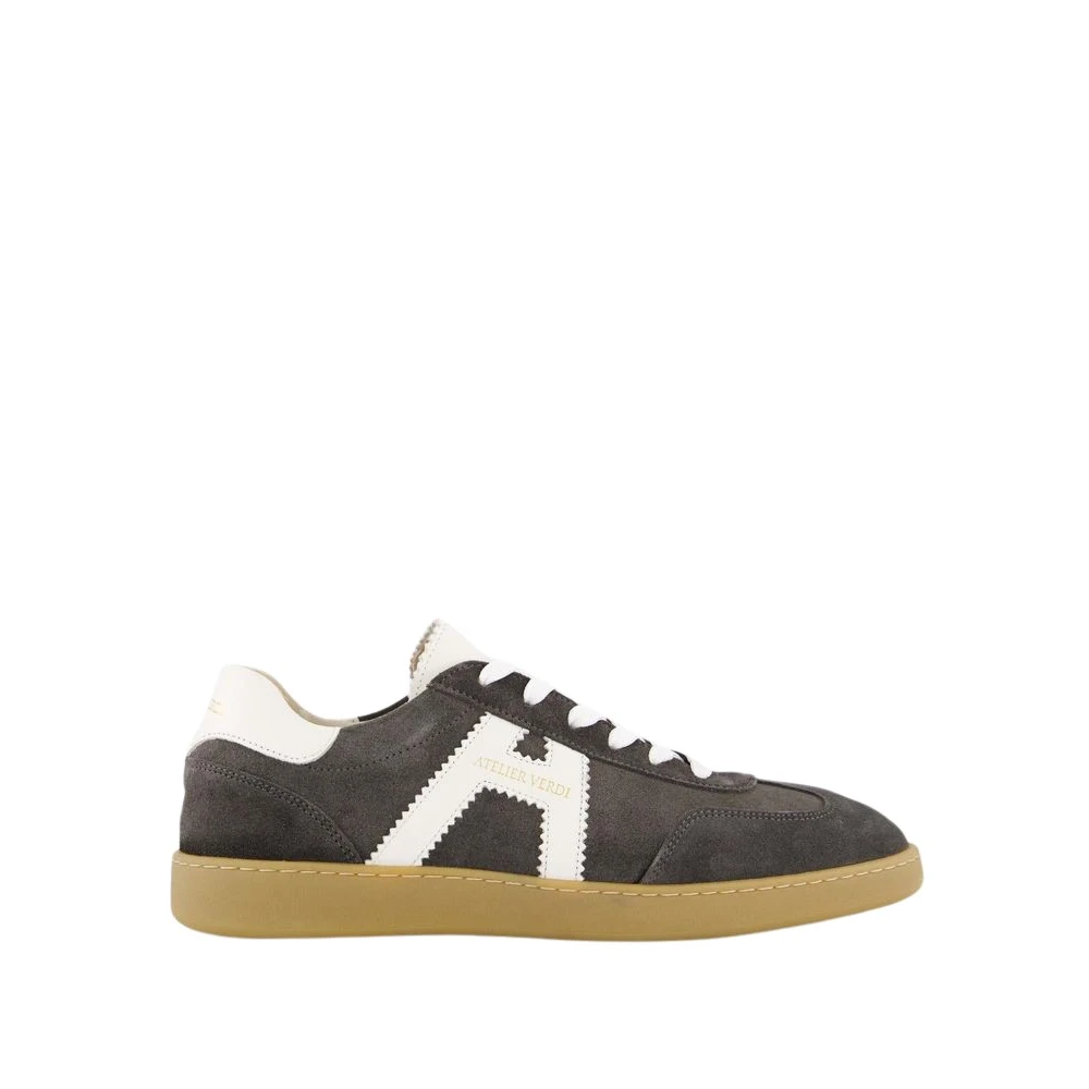 Atelier Verdi Heren Gino Sneaker in Houtskool Heren Schoenen Grijs