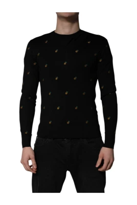 Silk Crew Neck Pullover Sweater