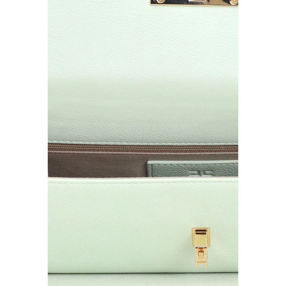 Elisabetta Franchi Mintgroene Clutch Tas met Ketting Green Dames