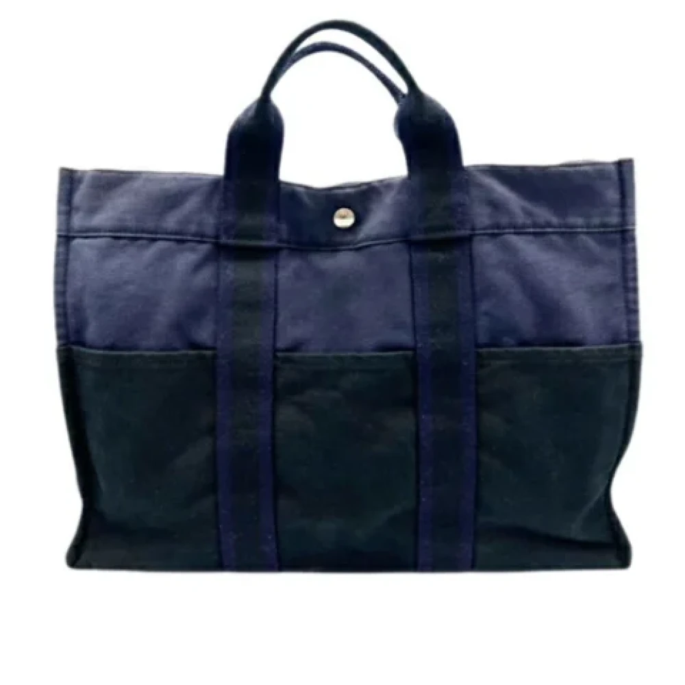 Hermès Vintage Pre-owned Fabric totes Blue Dames