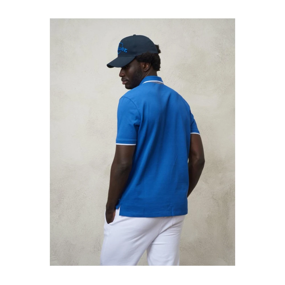 Blauer Katoenen Polo Shirt Blue Heren