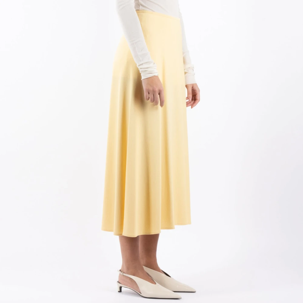 Jil Sander Boterkleurige Stijlvolle Rok Yellow Dames