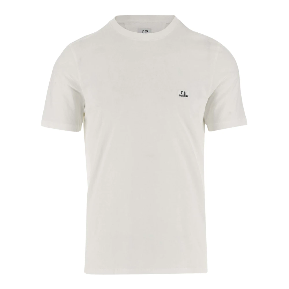 C.P. Company Witte Katoenen Logo T-shirt White Heren
