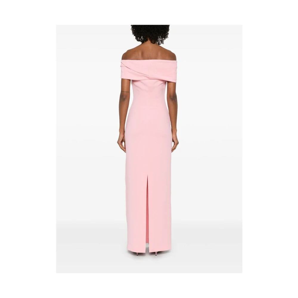 Solace London Roze Bardot Halslijn Column Jurk Pink Dames