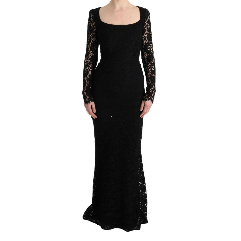 Dolce & Gabbana Women's Black Floral Lace Sheath Dress