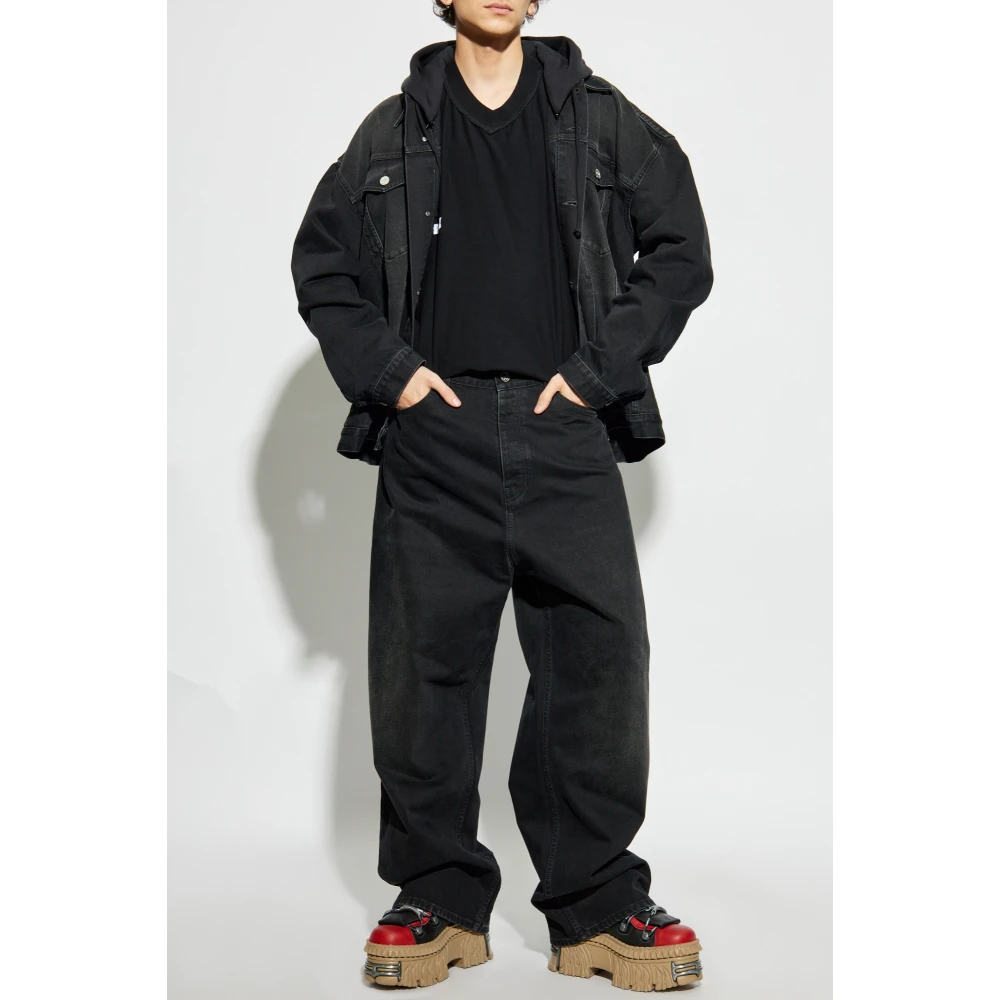 Vetements Jeans met logo Black Heren