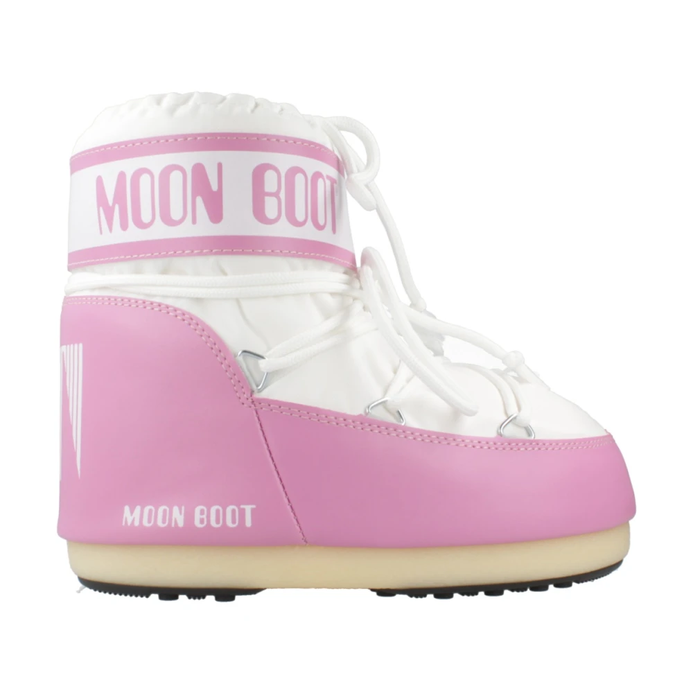 Moon Boot Låga ikoniska vinterstövlar Pink, Flicka