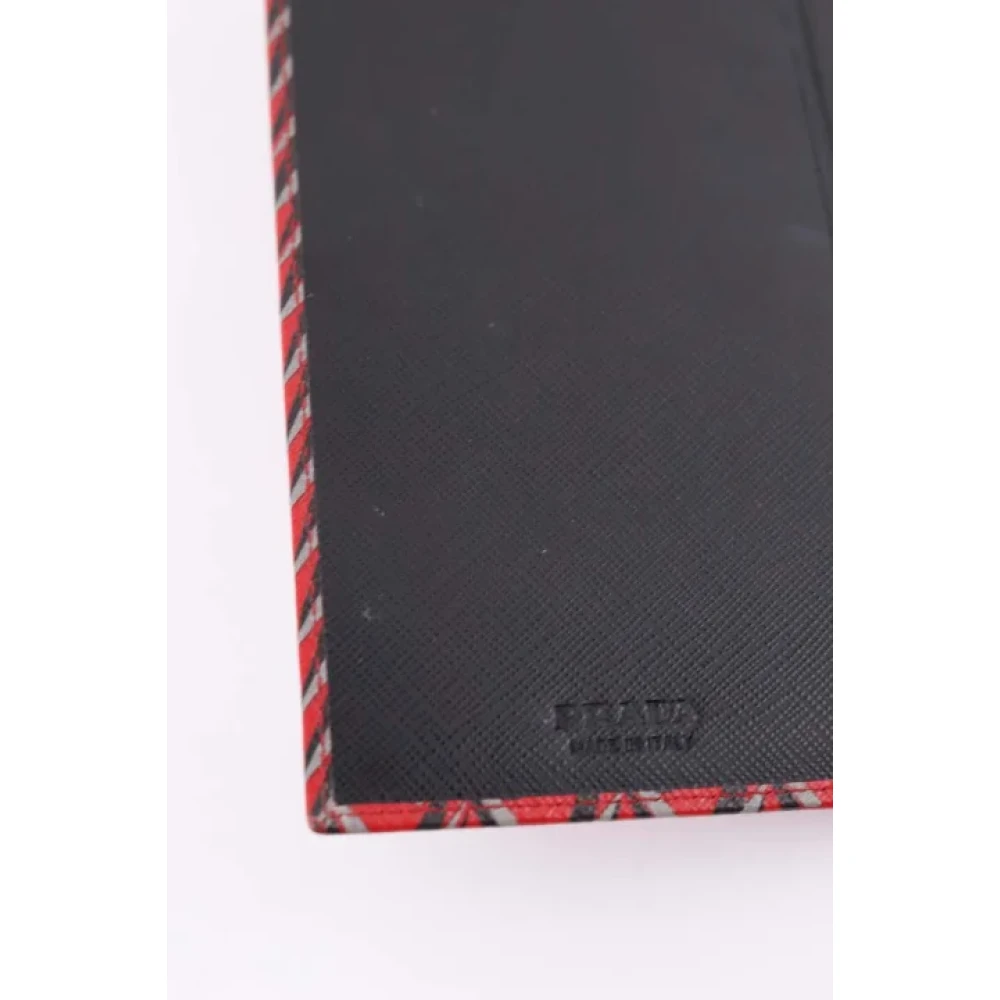 Prada Vintage Pre-owned Leather wallets Red Dames
