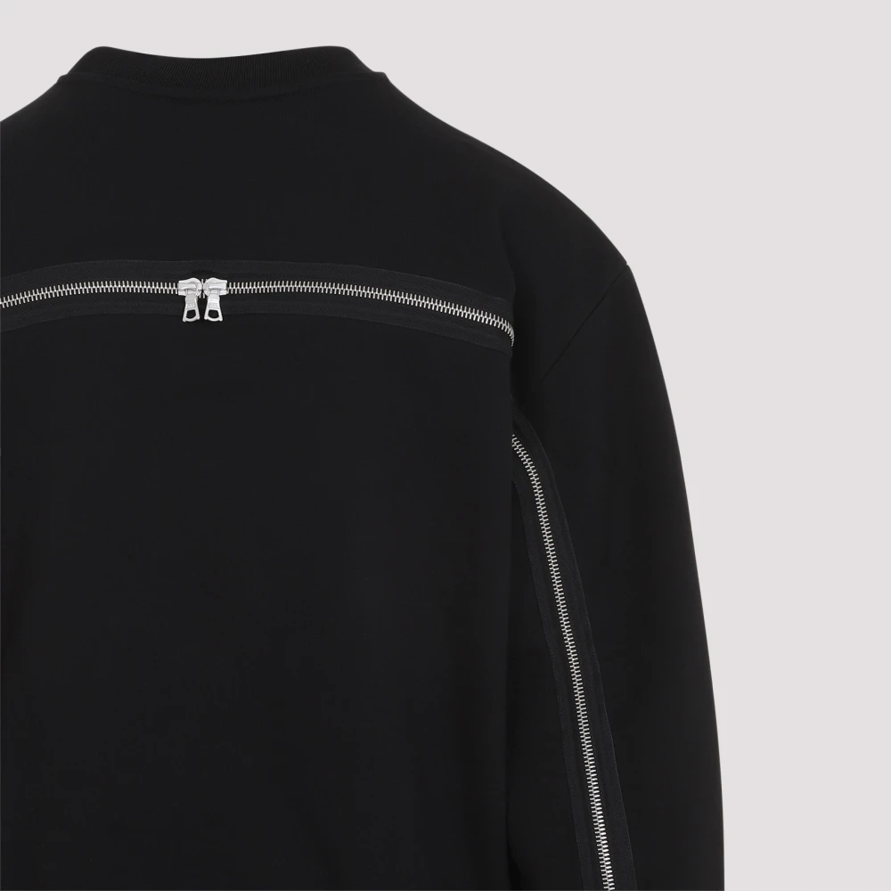 Dries Van Noten Zwarte katoenen trui voor mannen Black Heren