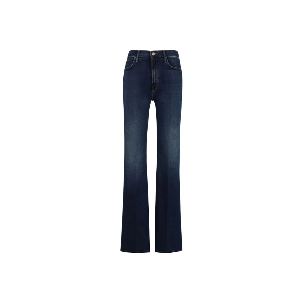 Mother Stijlvolle vijf-pocket jeans met tailleband lussen Blue Dames