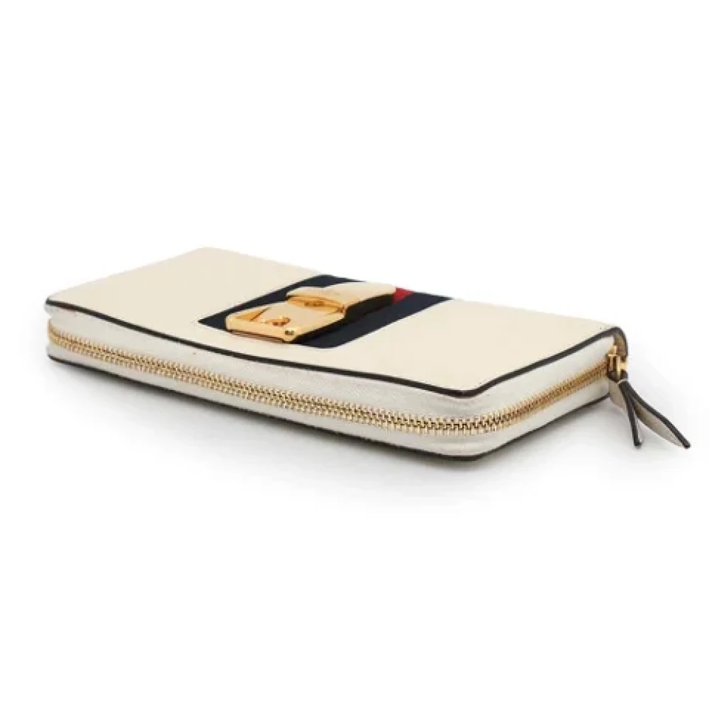 Gucci Vintage Pre-owned Leather wallets White Dames