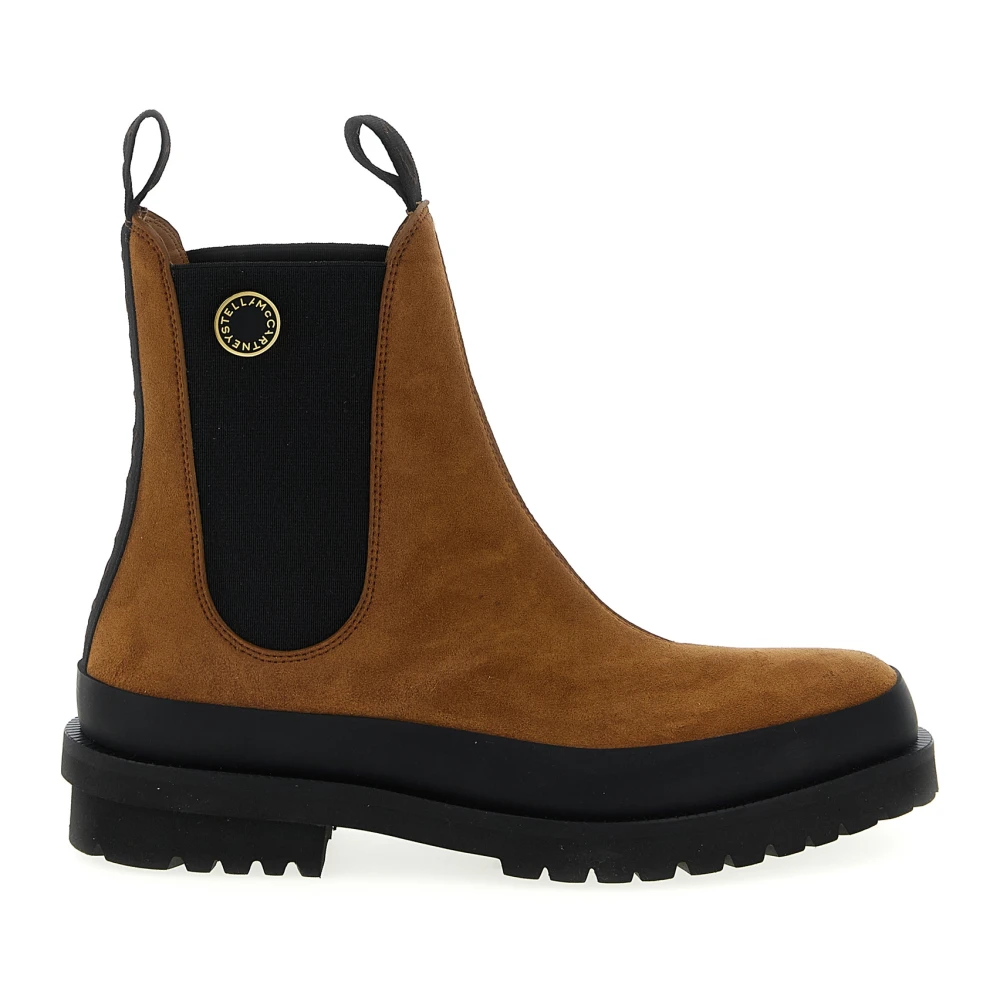 Stella Mccartney Women's Brown Chelsea Alter Suede Ankle Boots