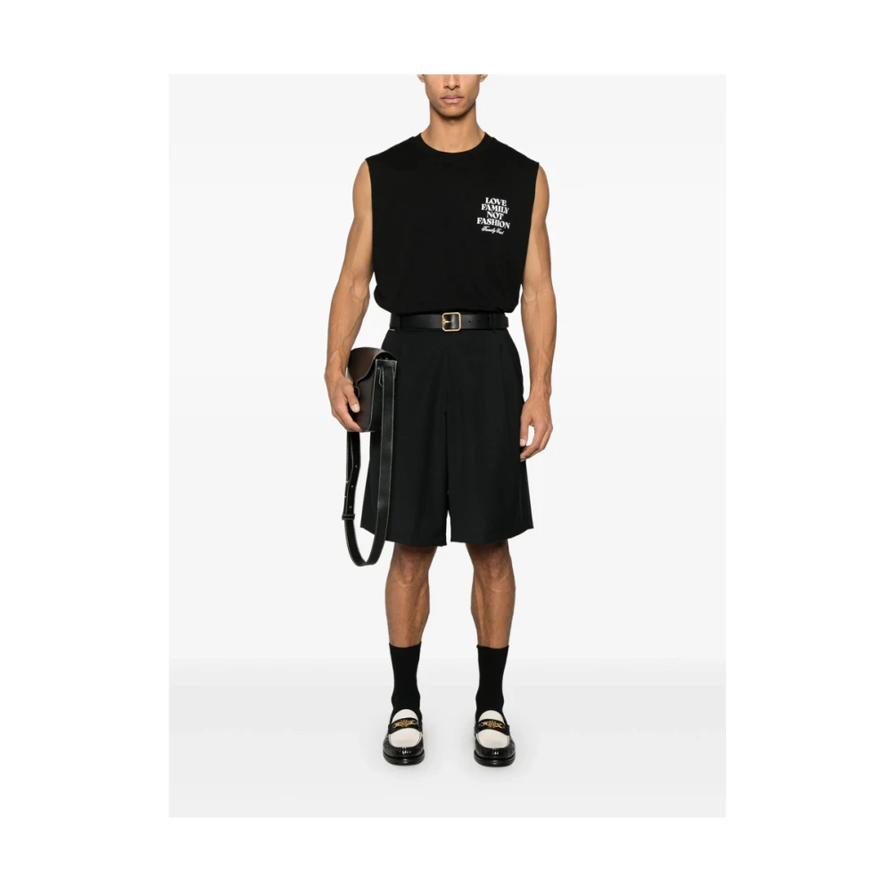 Family First Zwarte Shorts met Verborgen Rits en Zakken Black Heren