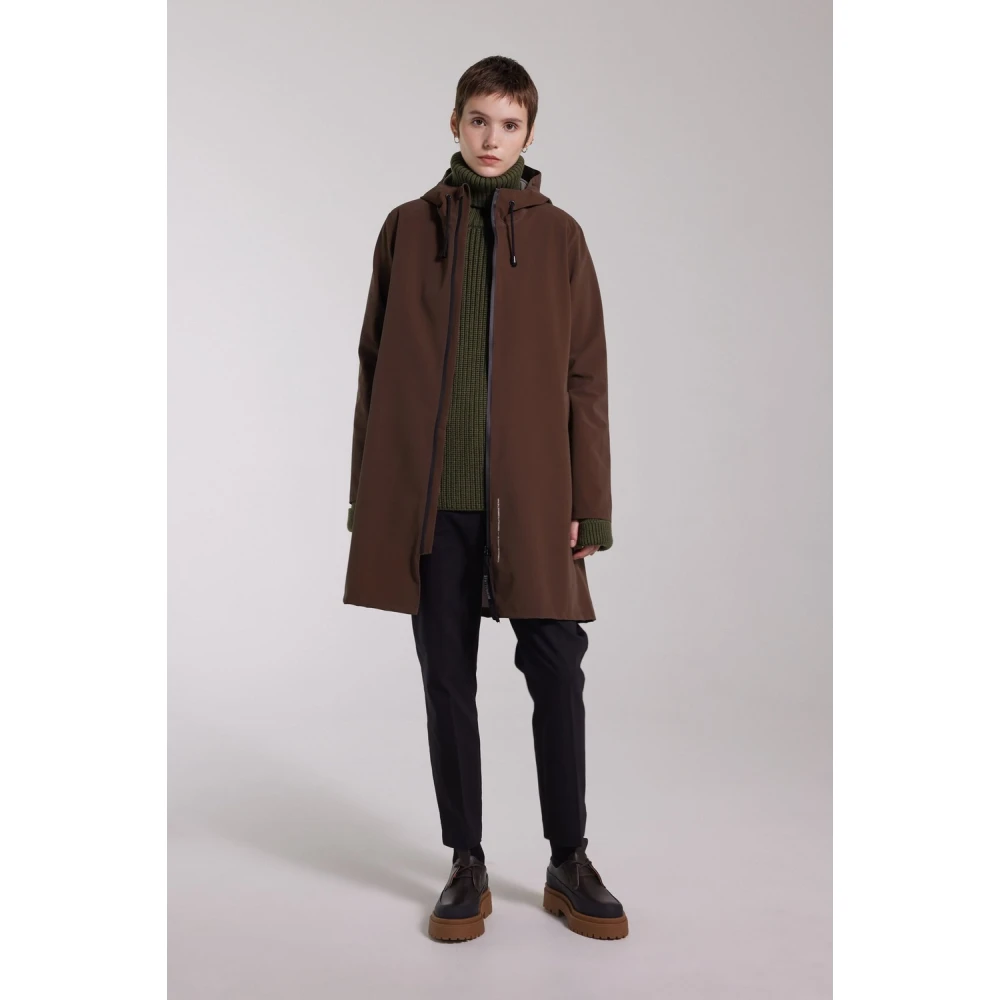 Stutterheim Lichtgewicht Matte Rits Regenjas Brown Dames