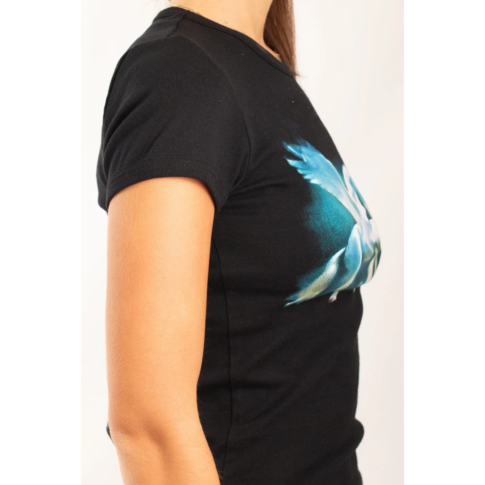 Misbhv Zwarte Paarden Baby Tee Black Dames