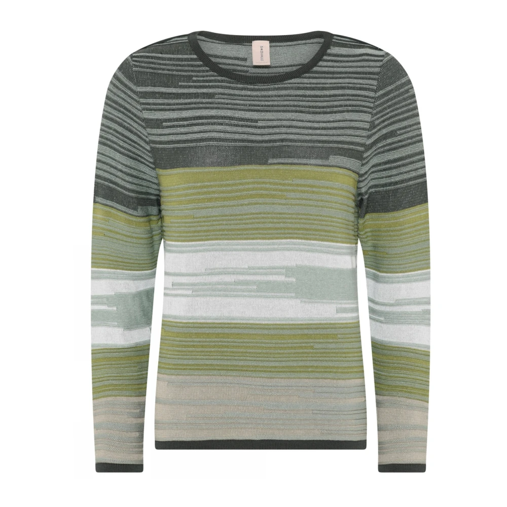Skovhuus Kleurrijke O-Neck Pullover Blouse Multicolor Dames
