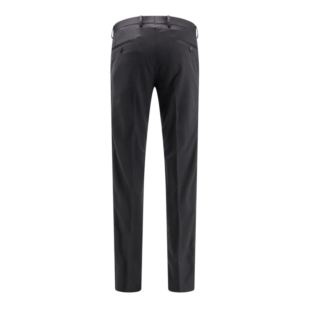 Dolce & Gabbana Luxe Wol Zijden Tuxedo Broek Black Heren