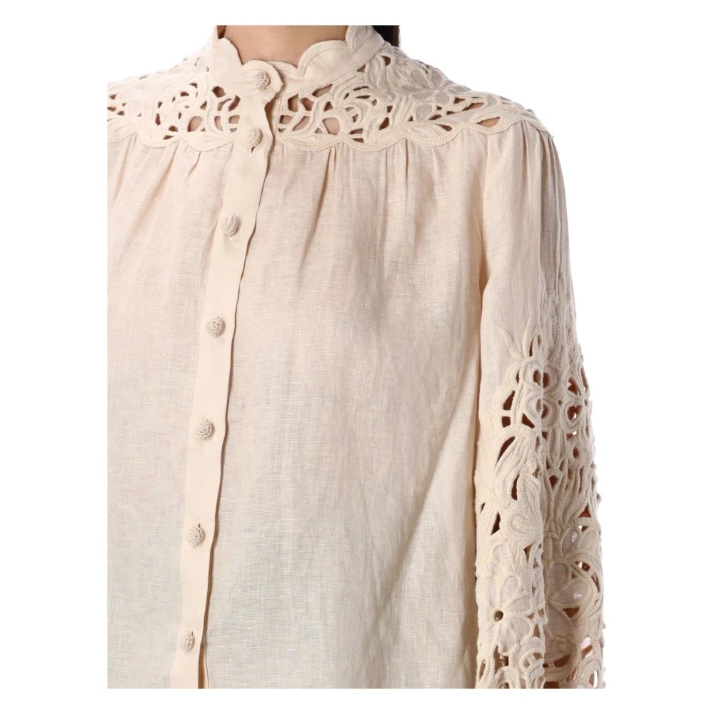 Zimmermann Geborduurde Blouse White Dames