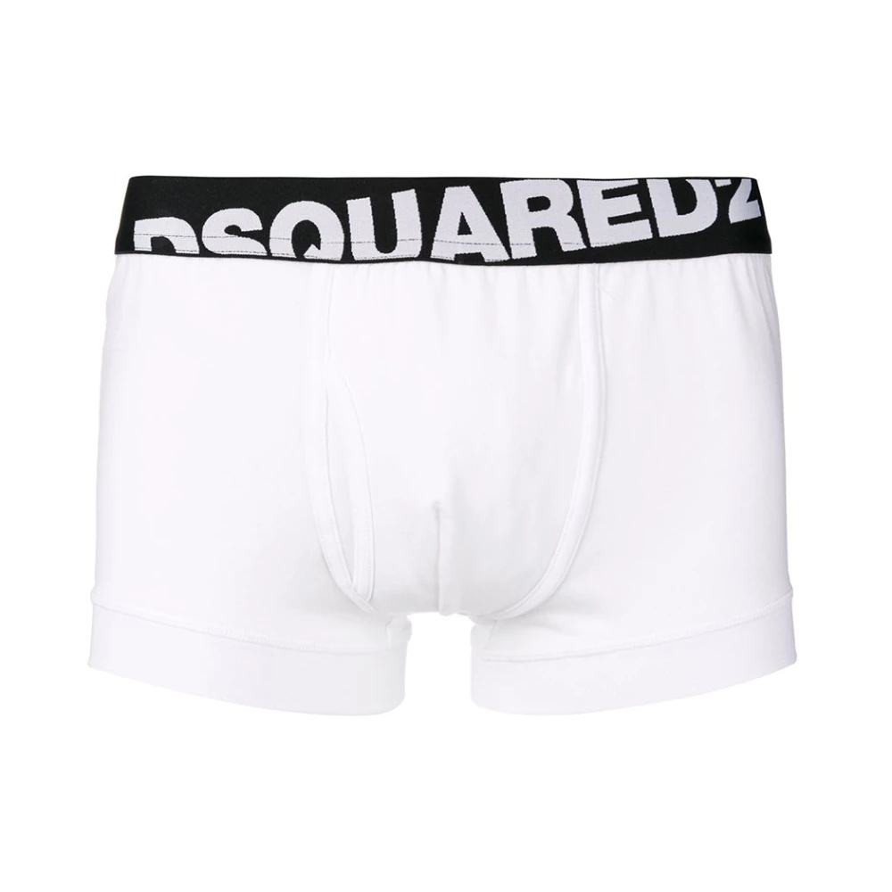 Dsquared2 Logo Elastiskt Midjeband Underkläder White, Herr