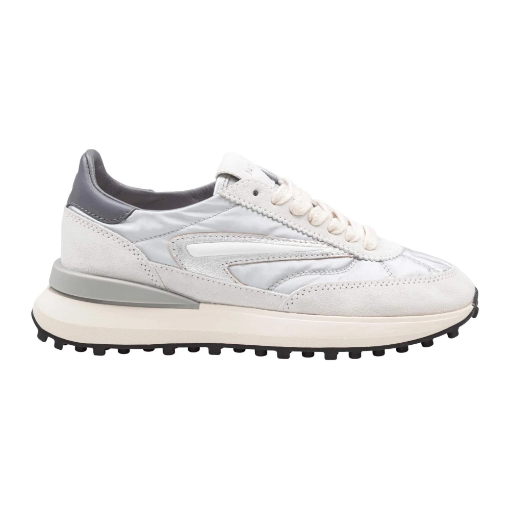 D.a.t.e. Kvinno Grå Skor Dam, 38 Eu, Nylon, Silver Löparskor I Mocka Och Nylon