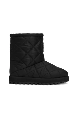 Svart Quiltad Ankelboot