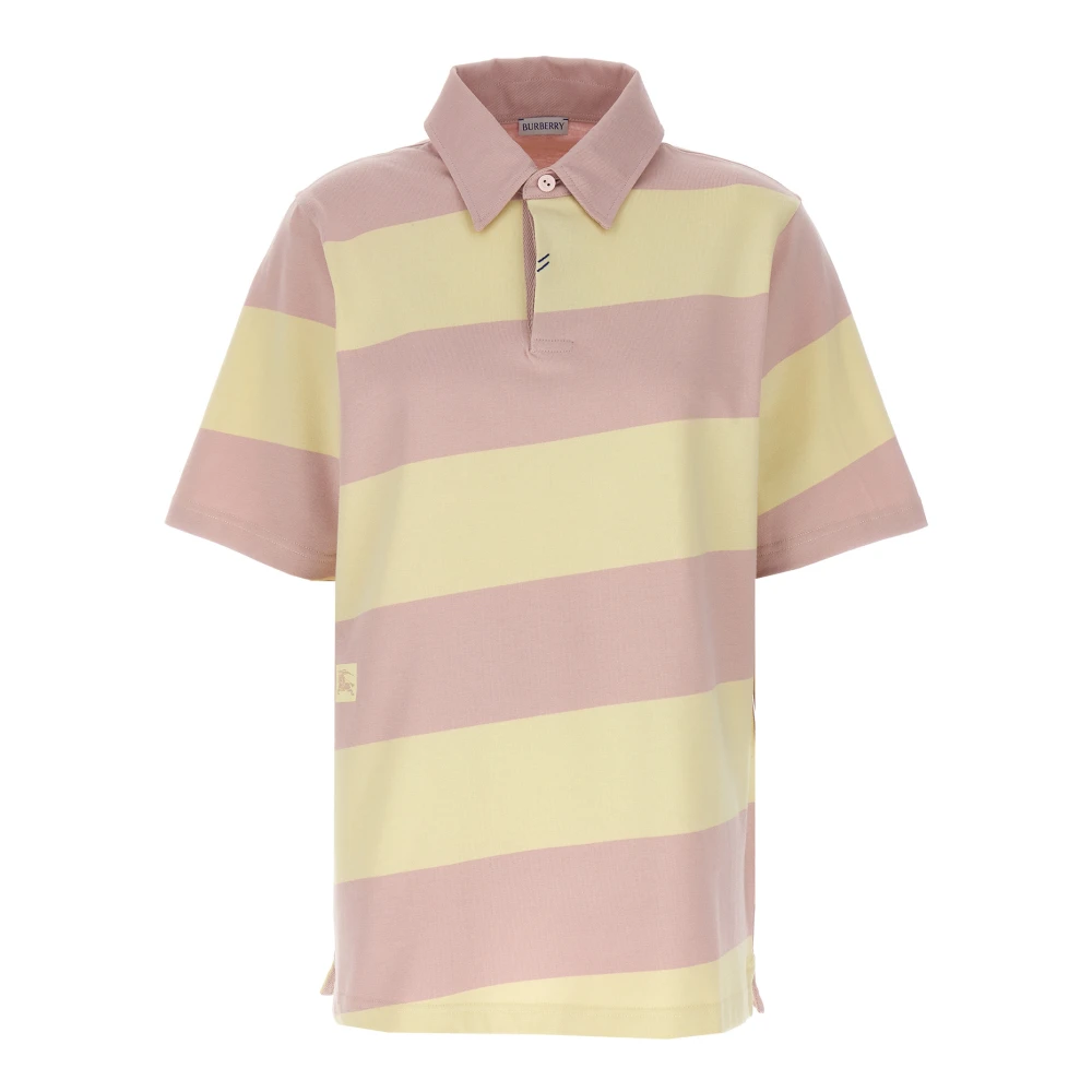 Burberry Women's Multicolor Polo Shirts, 2XS, Striped Cotton Polo Shirt