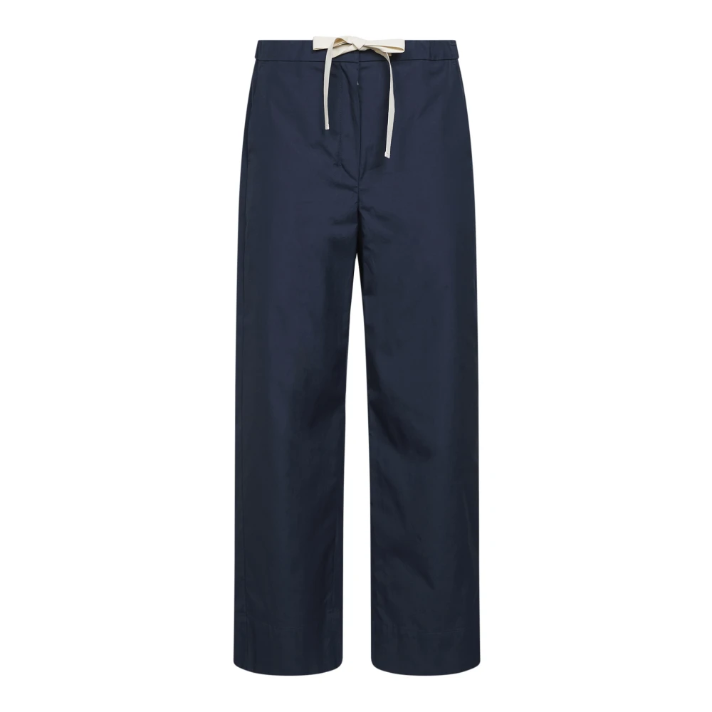 Max Mara Women's Blue Smmargento Trousers - Straight Trousers - Xs - Trousers