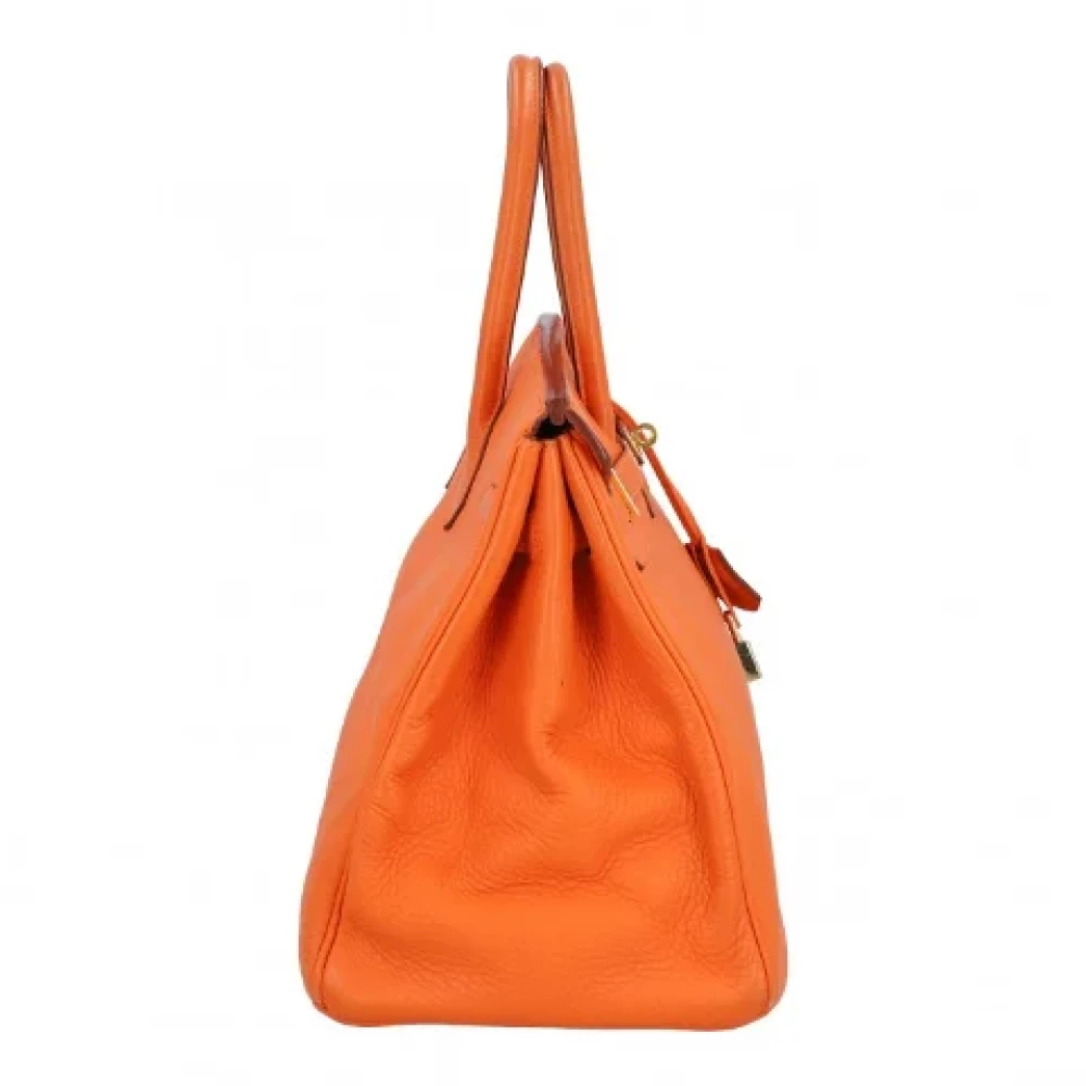 Hermès Vintage Pre-owned Leather handbags Orange Dames