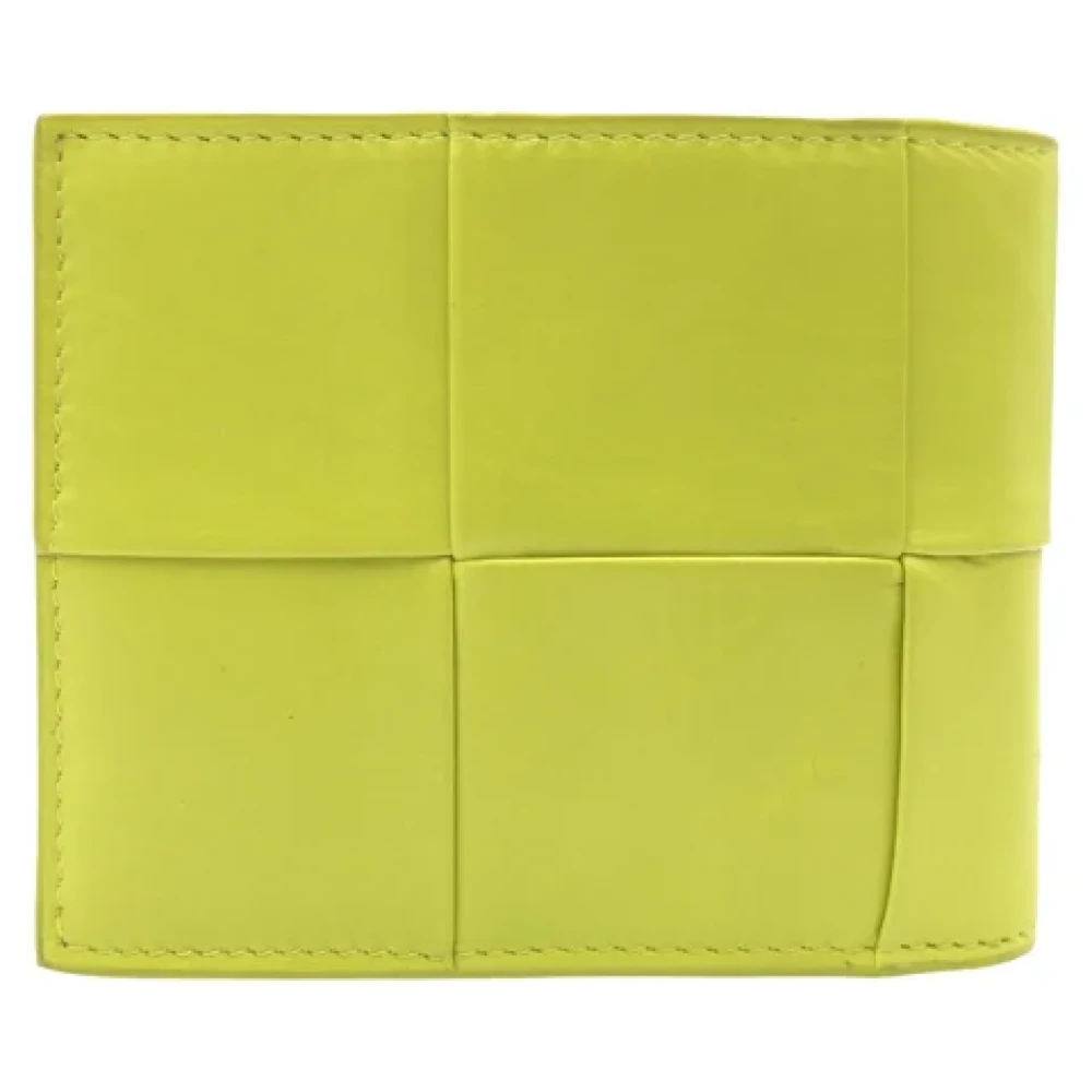 Bottega Veneta Vintage Pre-owned Leather wallets Yellow Heren